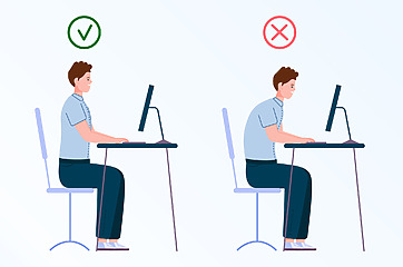 Cervical spine pain can be related to sitting improperly.